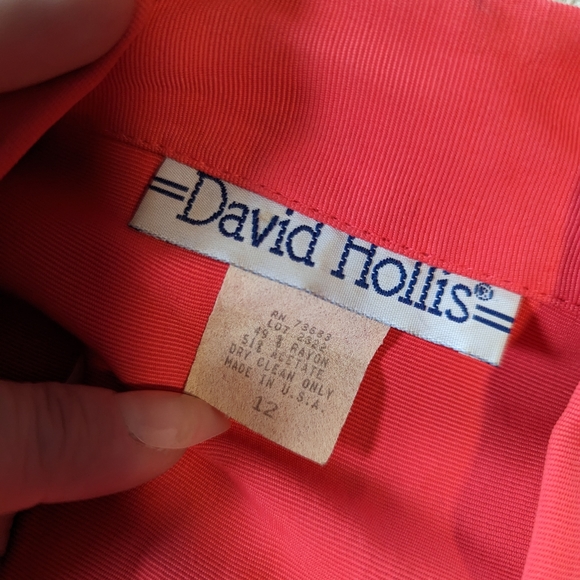 AUTHENTIC VINTAGE 80s David Hollis hot pink 2 piece set with vest and shorts - Picture 5 of 12